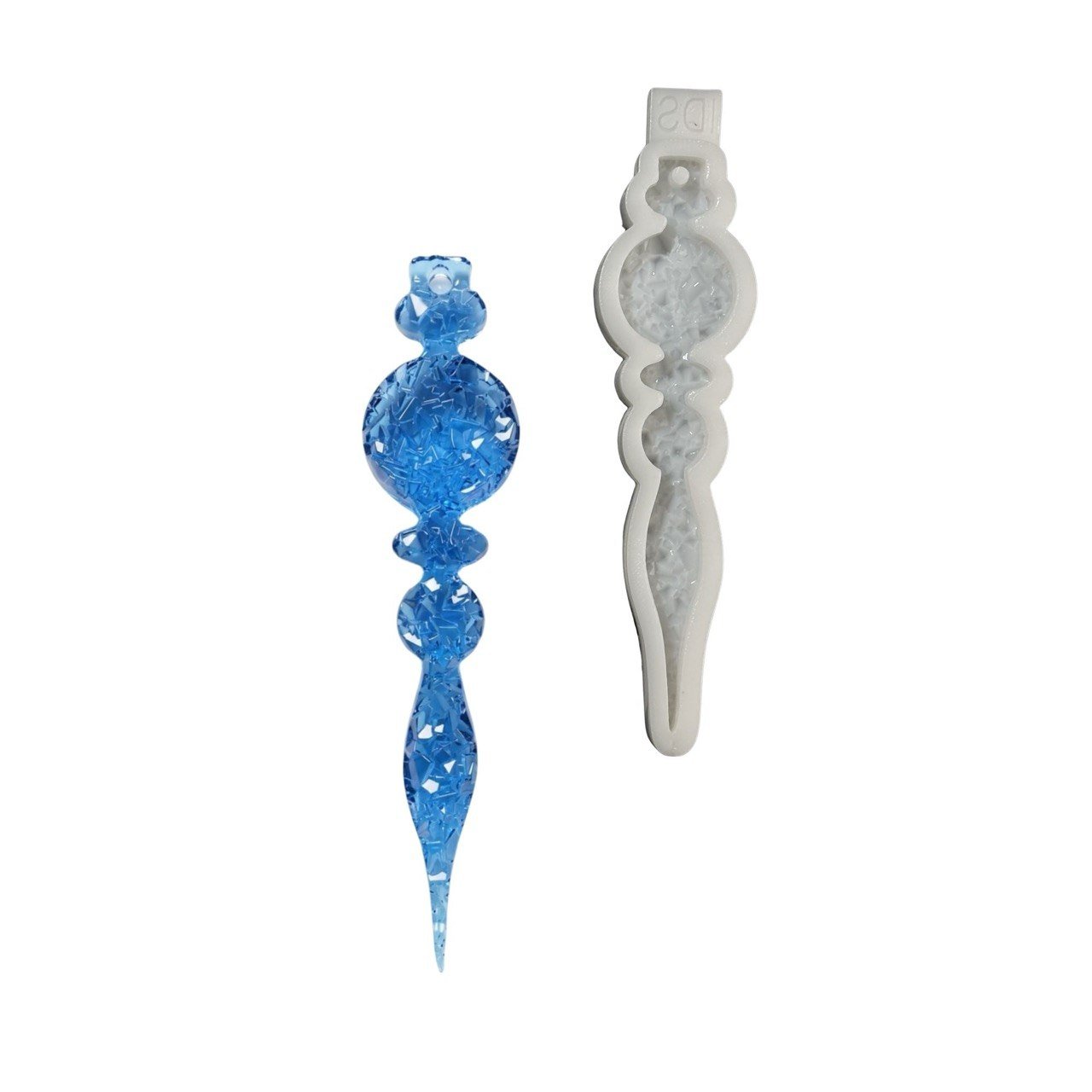 Silicone Mold Icicle Ornament Crystalline Druzy Texture 14cm - Ideas Decor Shop