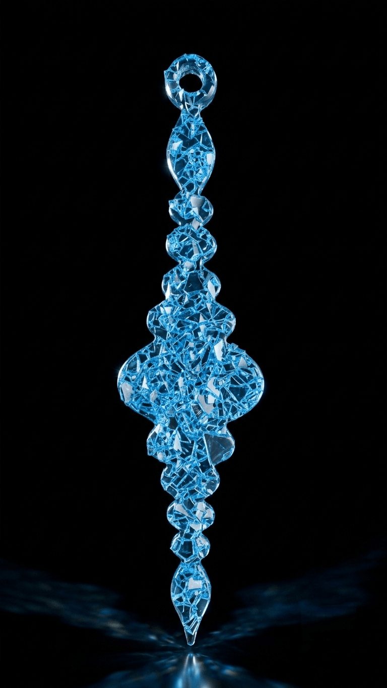Silicone Mold Icicle Ornament Crystalline Druzy Texture 14cm - Ideas Decor Shop