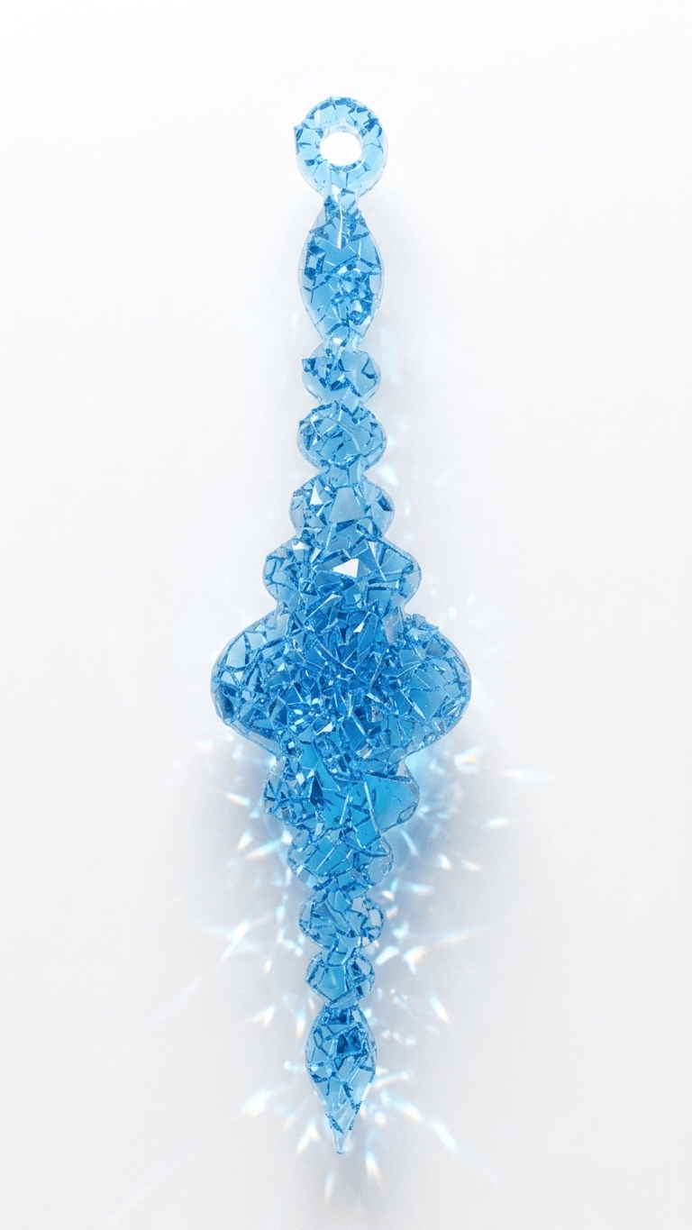 Silicone Mold Icicle Ornament Crystalline Druzy Texture 14cm - Ideas Decor Shop
