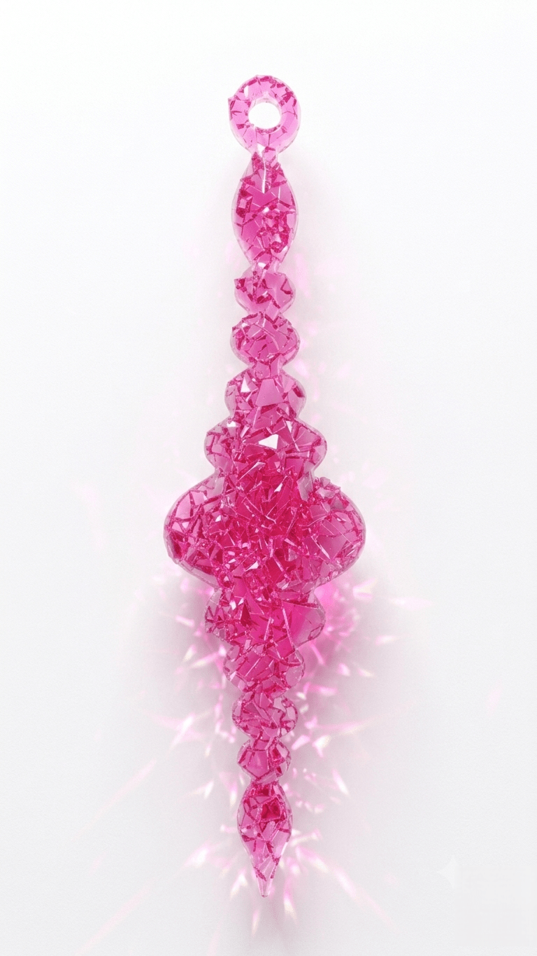 Silicone Mold Icicle Ornament Crystalline Druzy Texture 14cm - Ideas Decor Shop