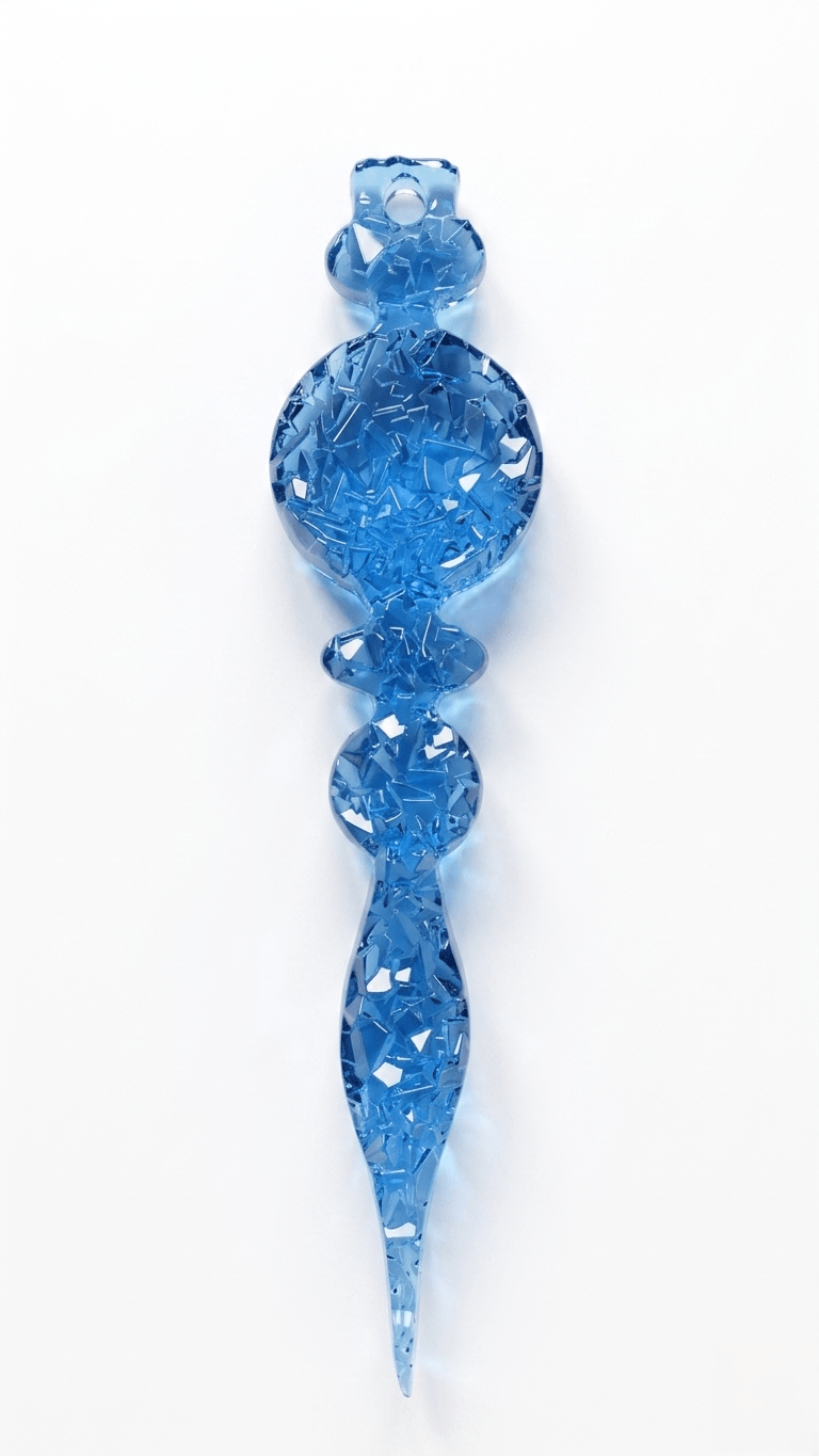 Silicone Mold Icicle Ornament Crystalline Druzy Texture 14cm - Ideas Decor Shop