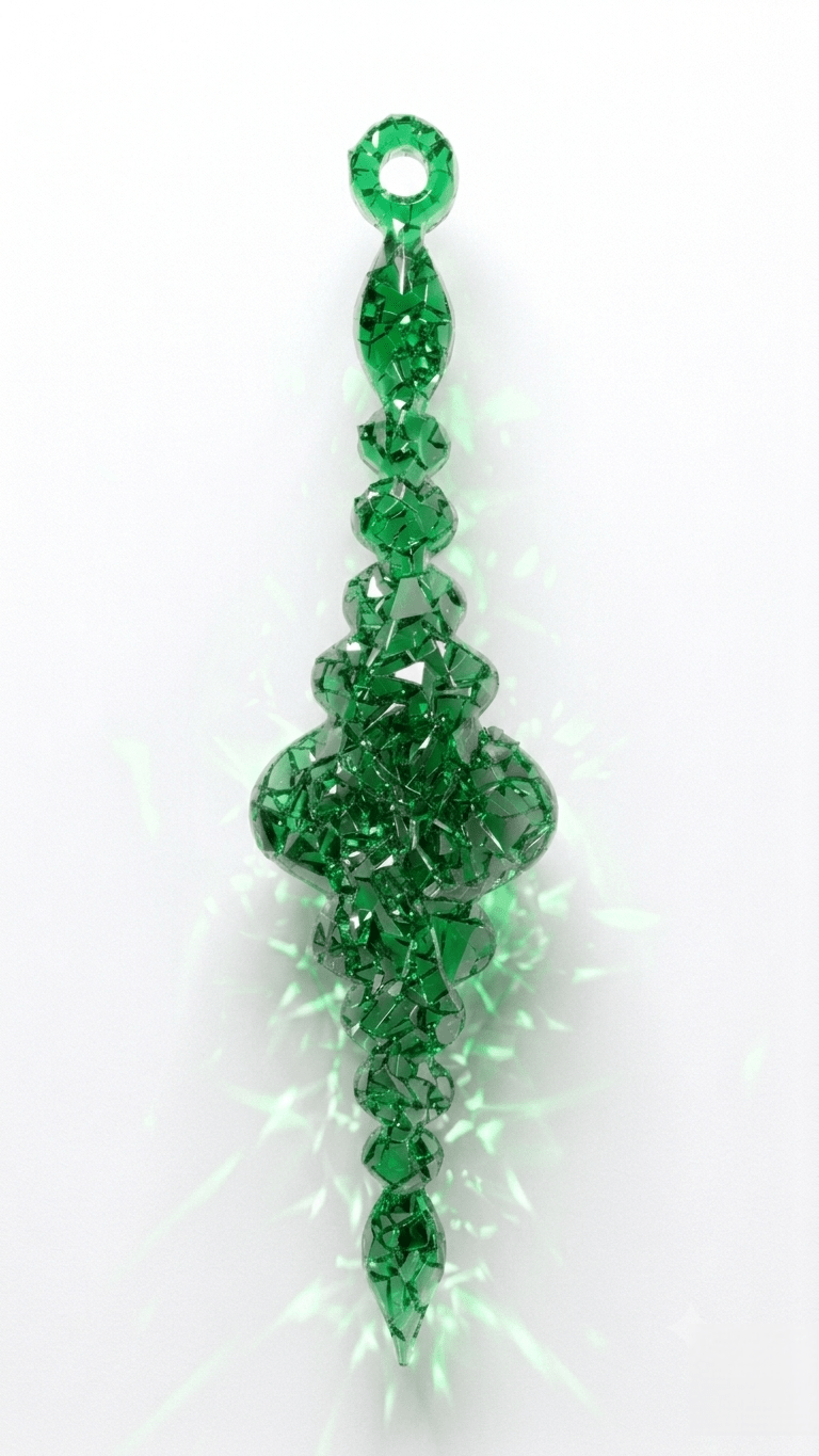 Silicone Mold Icicle Ornament Crystalline Druzy Texture 14cm - Ideas Decor Shop