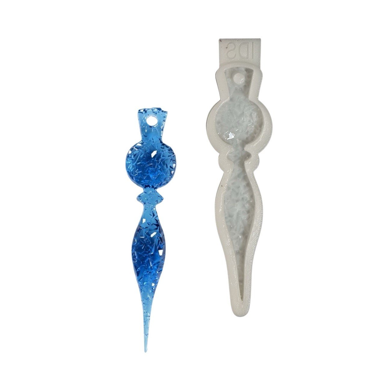 Silicone Mold Icicle Ornament Crystalline Druzy Texture 14cm - Ideas Decor Shop