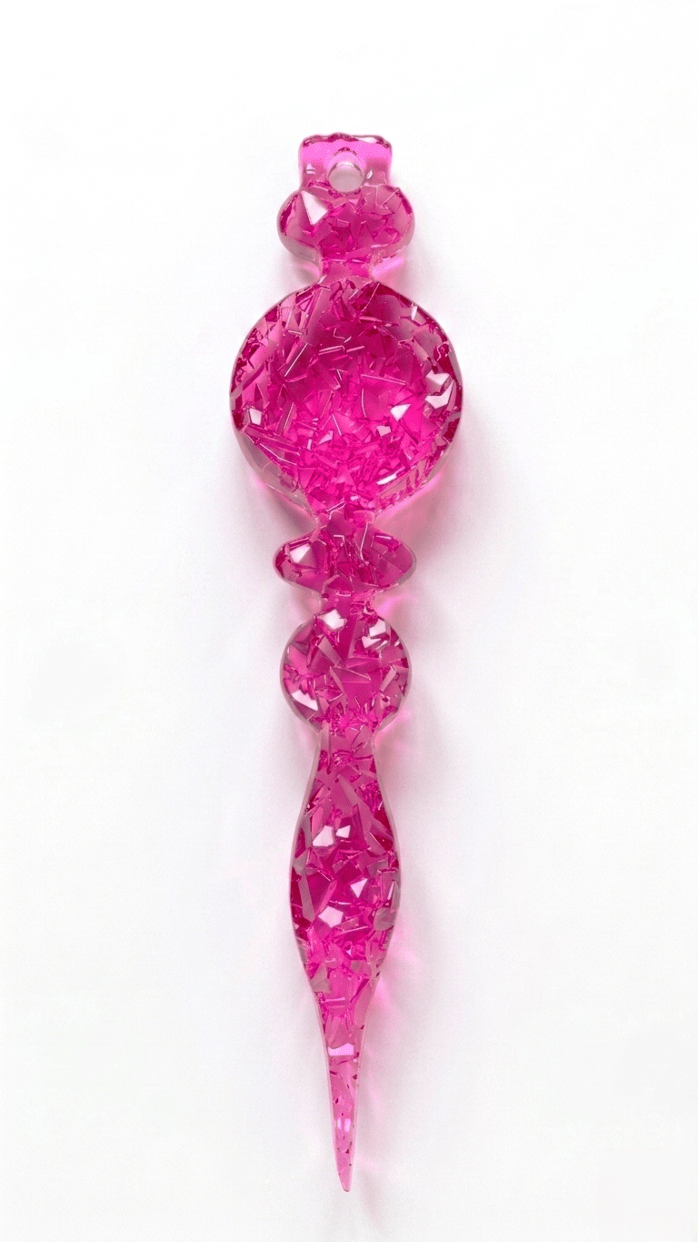 Silicone Mold Icicle Ornament Crystalline Druzy Texture 14cm - Ideas Decor Shop