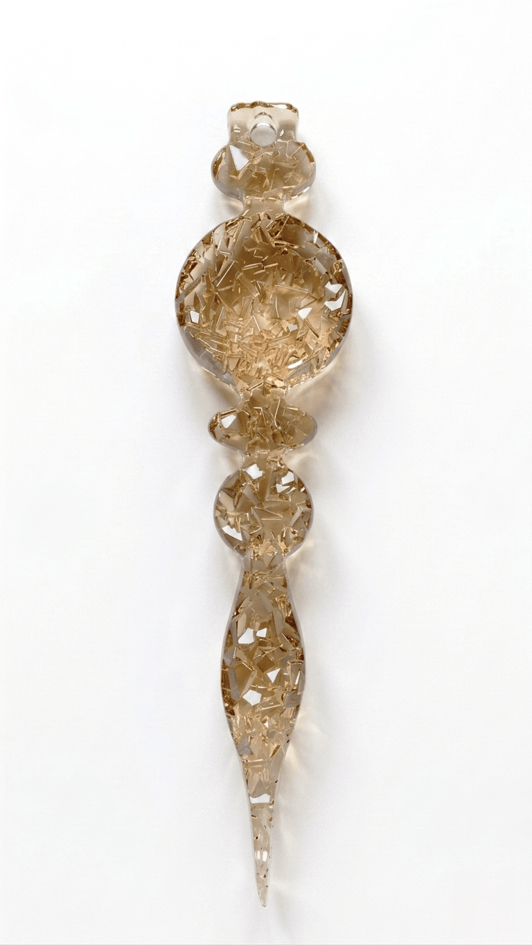 Silicone Mold Icicle Ornament Crystalline Druzy Texture 14cm - Ideas Decor Shop