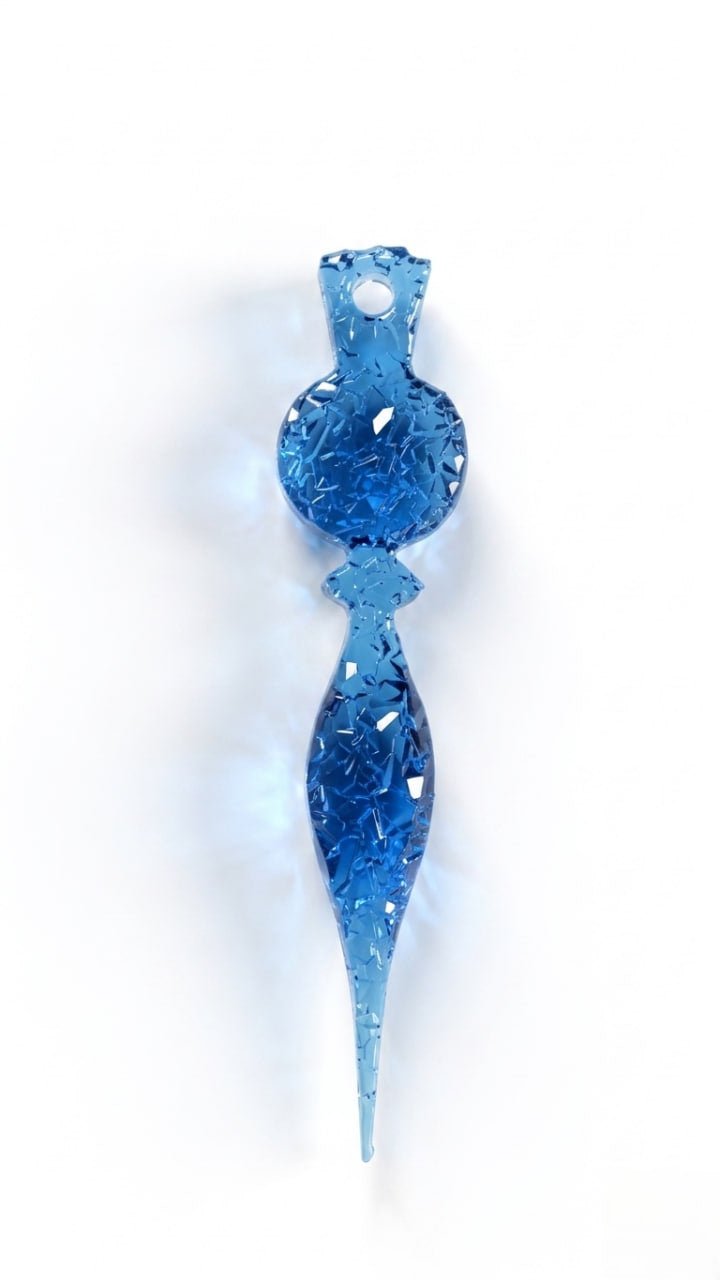 Silicone Mold Icicle Ornament Crystalline Druzy Texture 14cm - Ideas Decor Shop