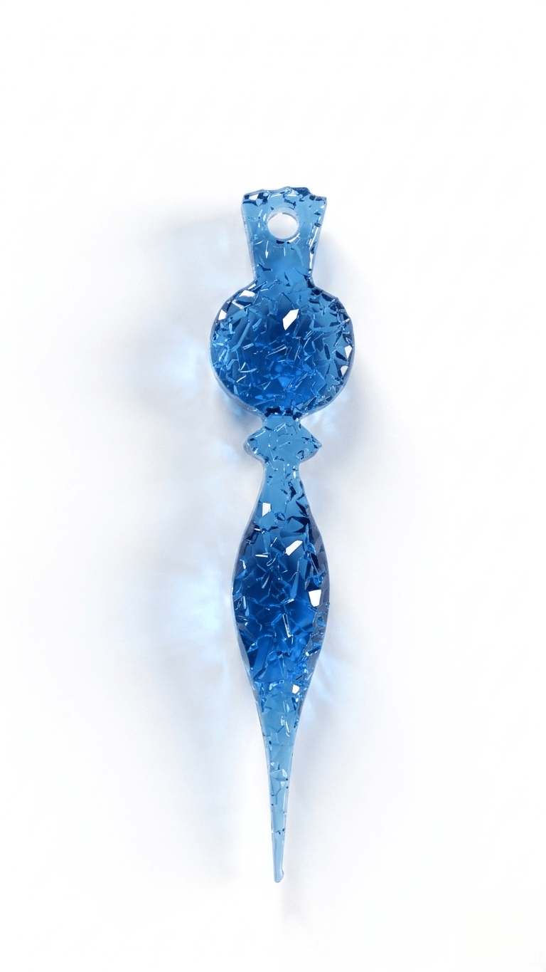 Silicone Mold Icicle Ornament Crystalline Druzy Texture 14cm - Ideas Decor Shop