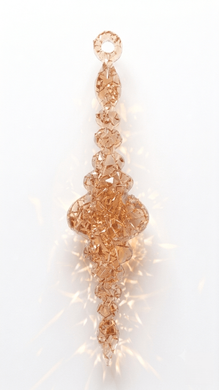 Silicone Mold Icicle Ornament Crystalline Druzy Texture 14cm - Ideas Decor Shop