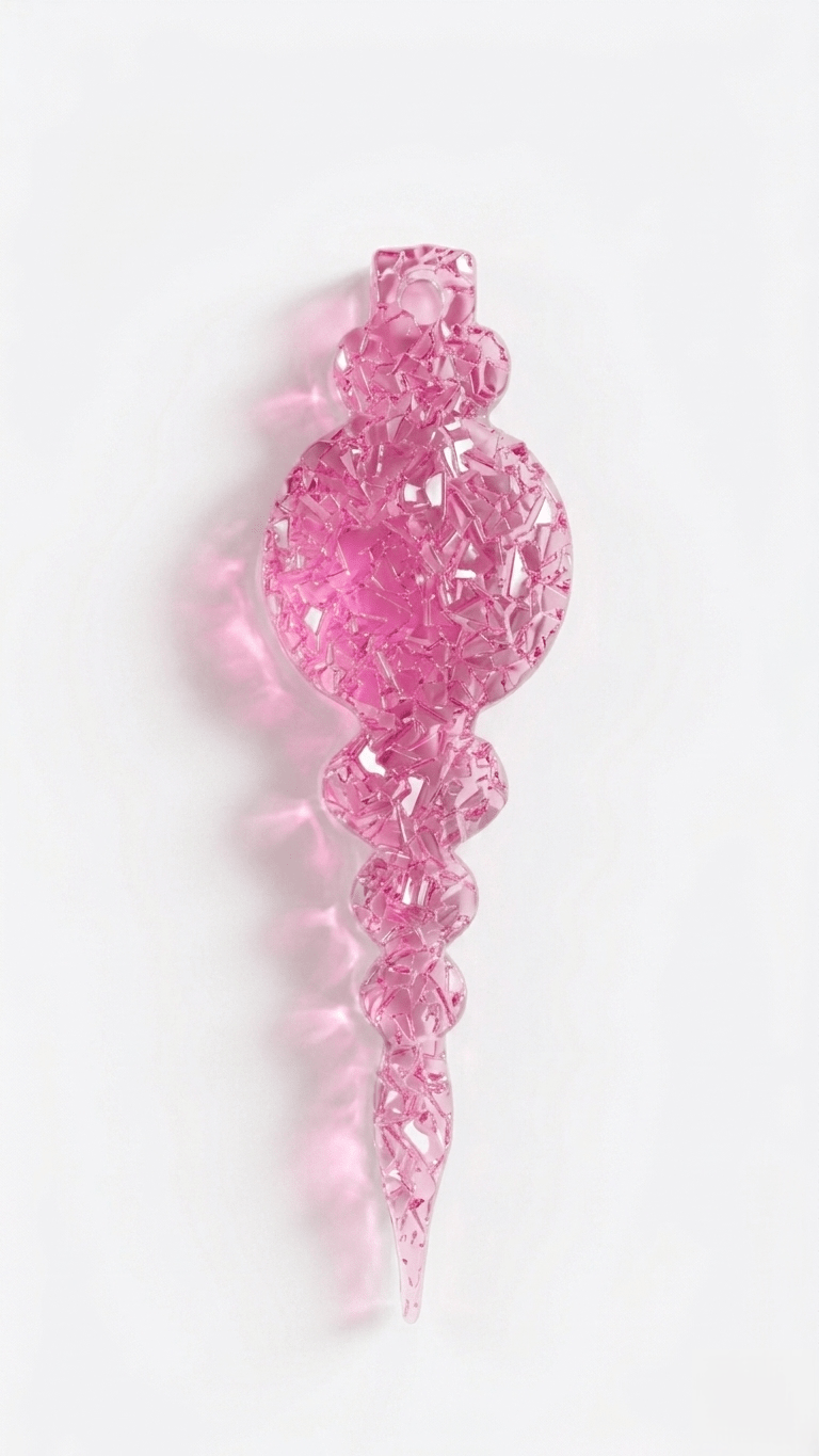 Silicone Mold Icicle Ornament Crystalline Druzy Texture 14cm - Ideas Decor Shop