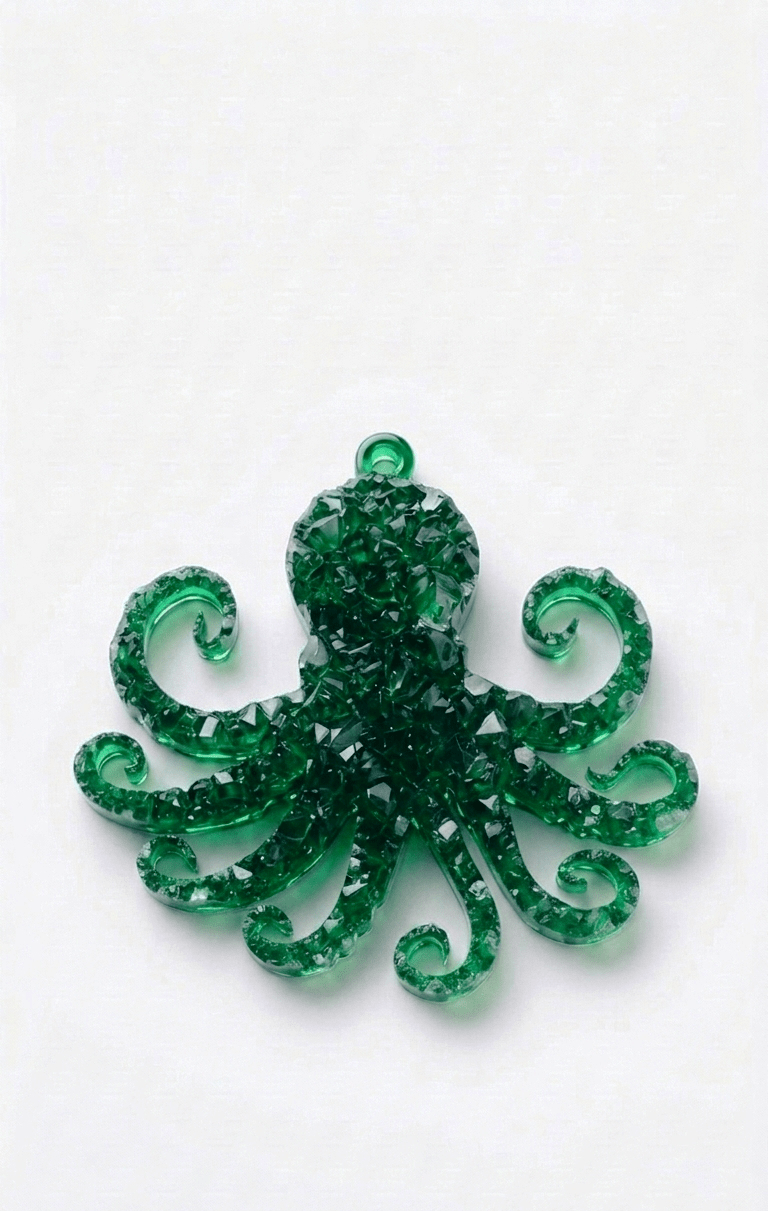 Silicone Mold Octopus Druzy Crystal Pendant - Ideas Decor Shop