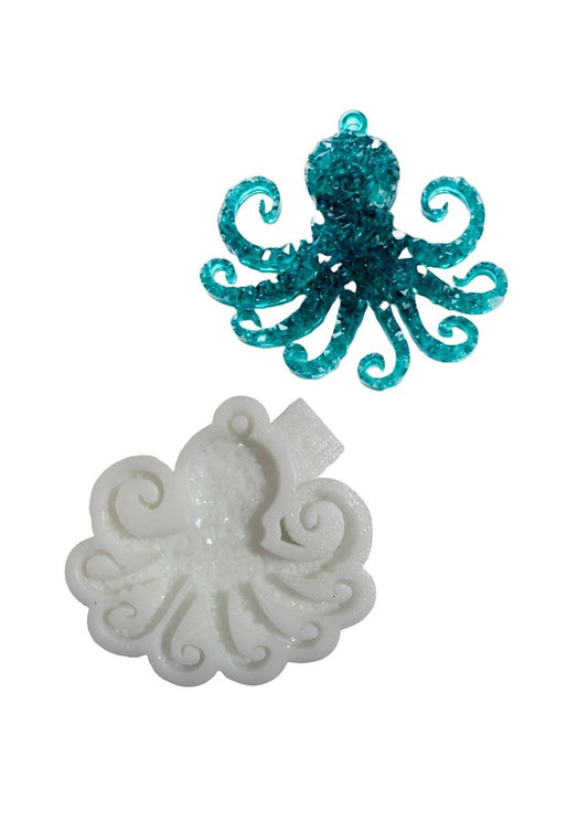 Silicone Mold Octopus Druzy Crystal Pendant - Ideas Decor Shop