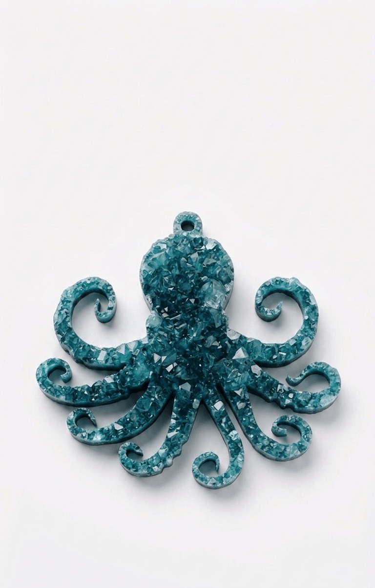 Silicone Mold Octopus Druzy Crystal Pendant - Ideas Decor Shop