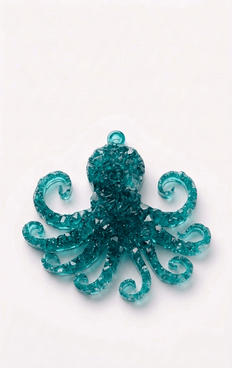 Silicone Mold Octopus Druzy Crystal Pendant - Ideas Decor Shop