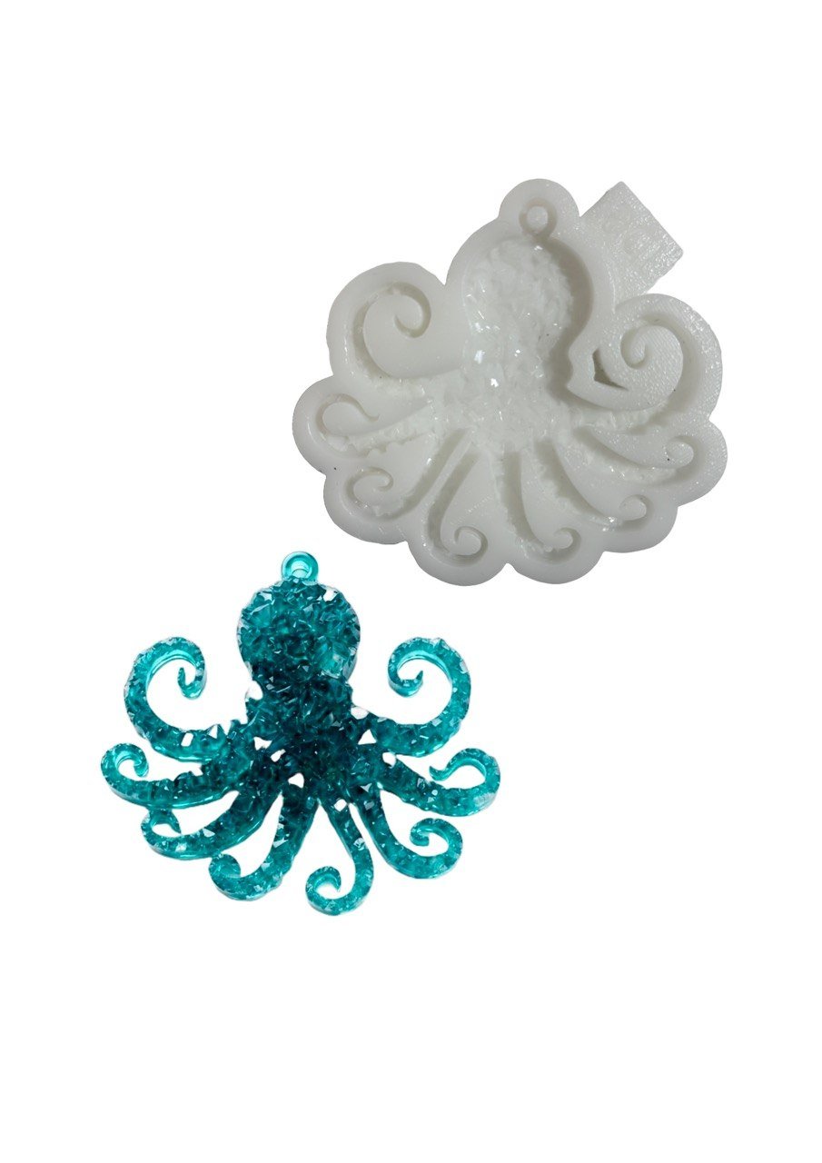 Silicone Mold Octopus Druzy Crystal Pendant - Ideas Decor Shop