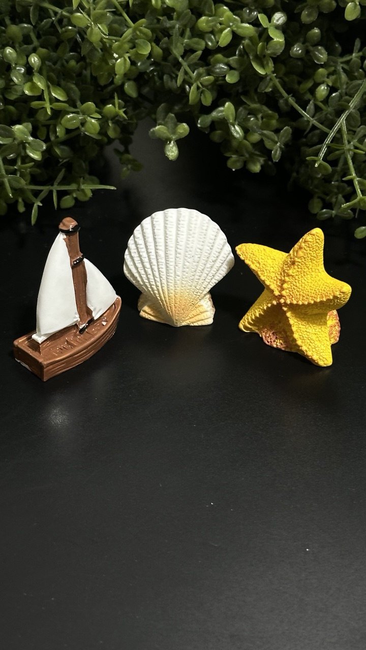 Silicone Mold Sailboat Starfish Seashell Miniature Set - Ideas Decor Shop
