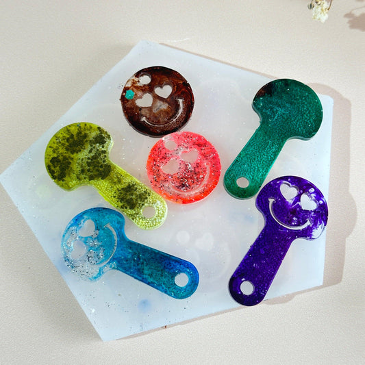 Silicone Mold Set of 6 for Crafting Shopping Trolley Coin Keyrings - Ideas Decor Shop