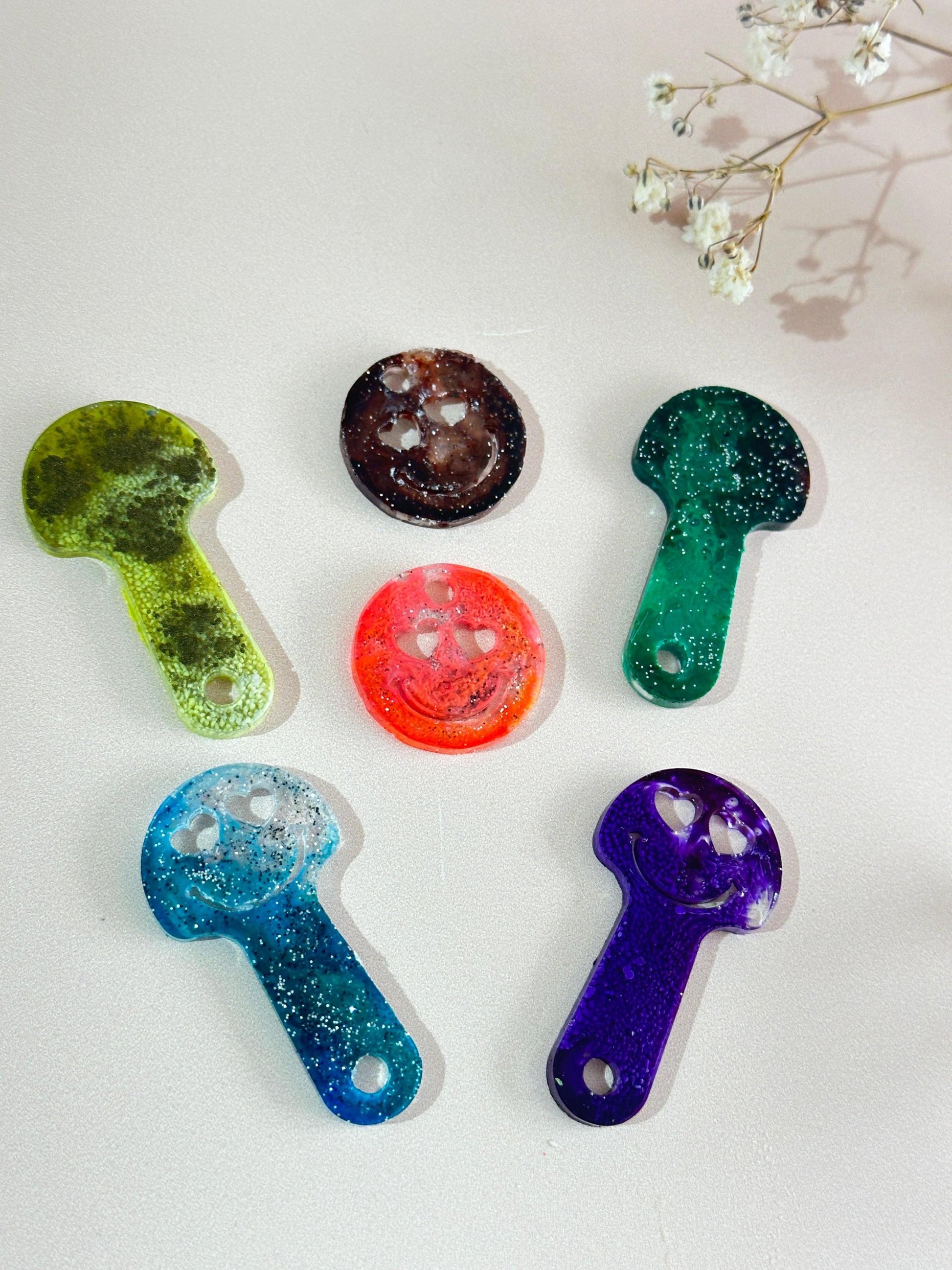 Silicone Mold Set of 6 for Crafting Shopping Trolley Coin Keyrings - Ideas Decor Shop