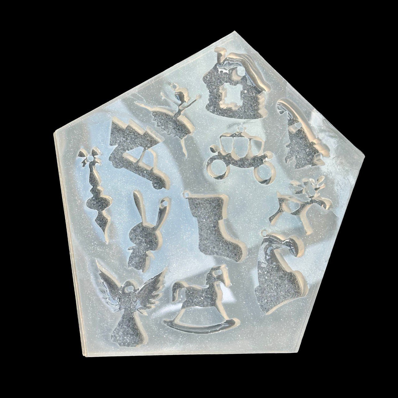 Silicone Mold with 12 Druzy Crystal Cavities for Christmas Resin Crafts - Ideas Decor Shop