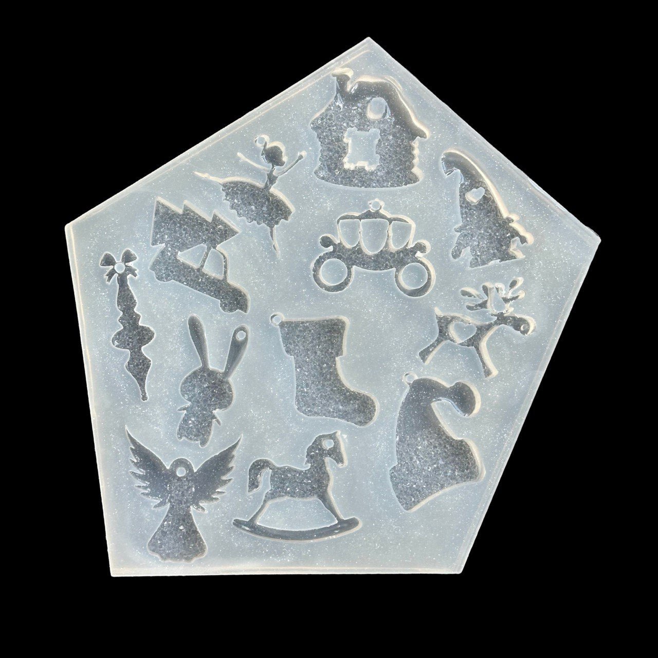 Silicone Mold with 12 Druzy Crystal Cavities for Christmas Resin Crafts - Ideas Decor Shop