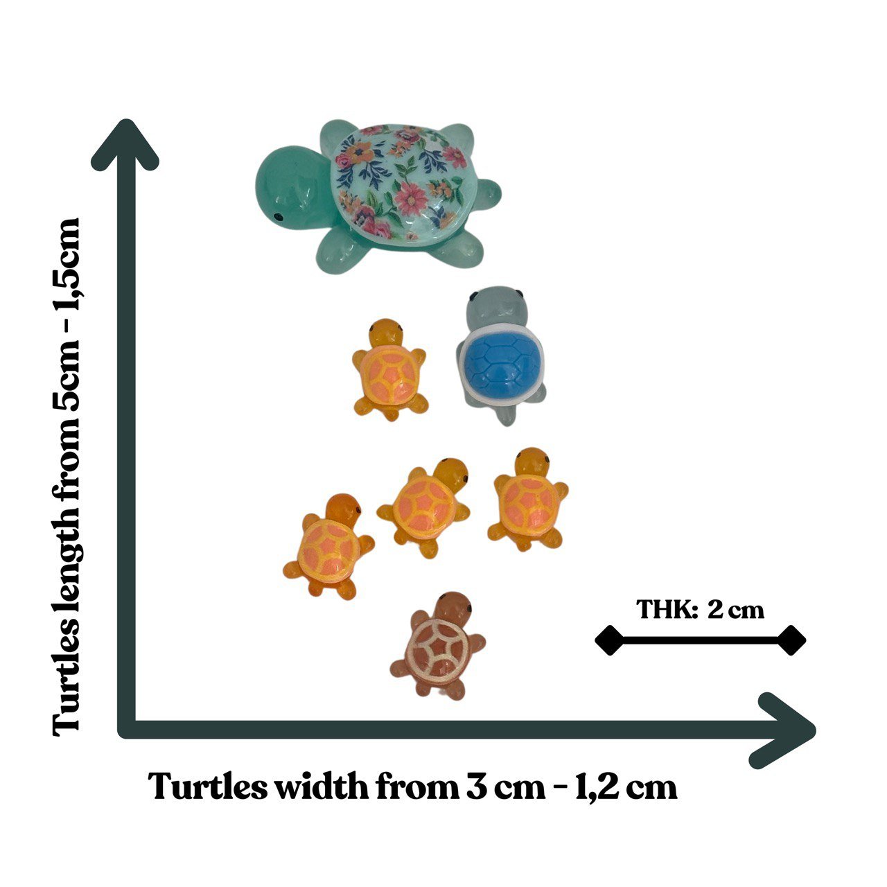 Silicone Molds for Resin – Cute Turtle Set of 7 - Ideas Decor Shop