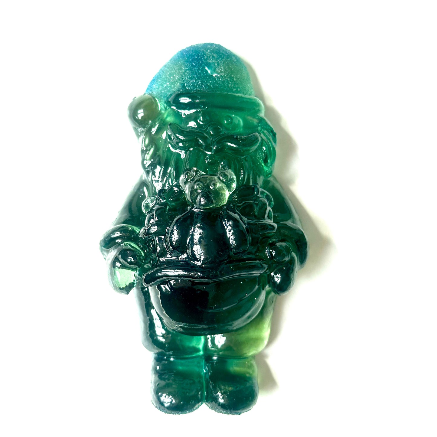 3D Santa Claus Silicone Mold with Teddy Bear Design