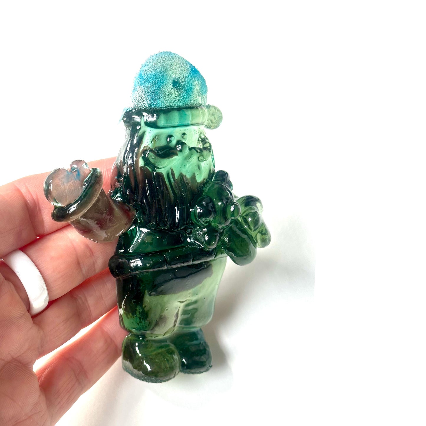 3D Santa Claus Silicone Mold with Teddy Bear Design