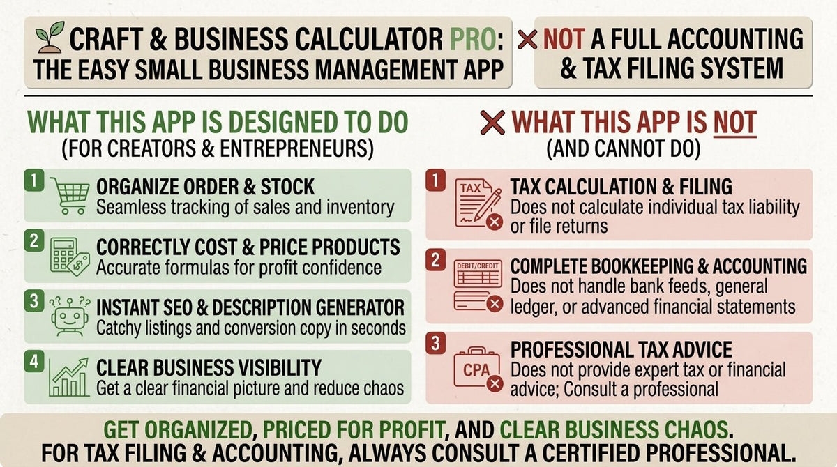 Small Business Planner App Product Pricing Calculator - Ideas Decor Shop
