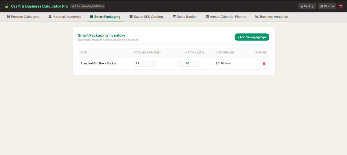 Small Business Planner App Product Pricing Calculator - Ideas Decor Shop