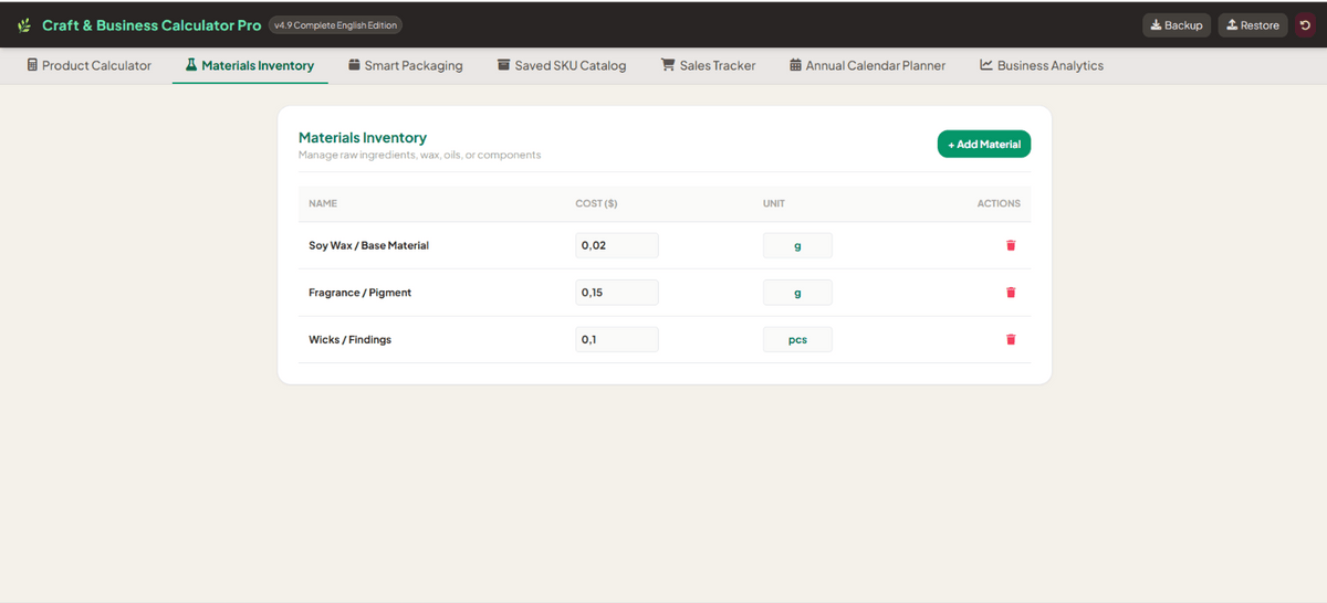 Small Business Planner App Product Pricing Calculator - Ideas Decor Shop