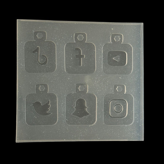 Social Media Keychain and Charm Silicone Molds - Ideas Decor Shop