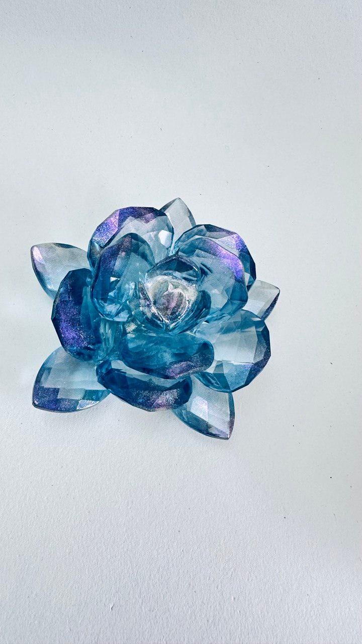Sparkling Silicone Large Crystal Flower Epoxy Resin Mold - Ideas Decor Shop