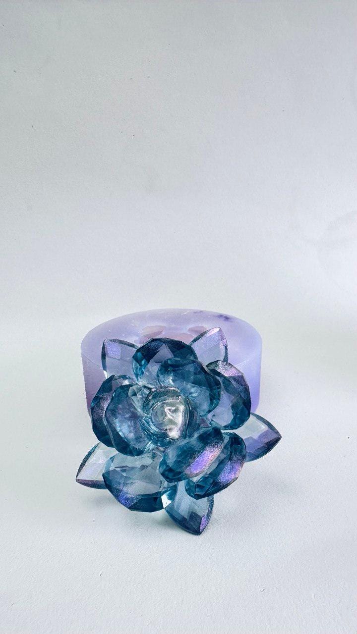 Sparkling Silicone Large Crystal Flower Epoxy Resin Mold - Ideas Decor Shop