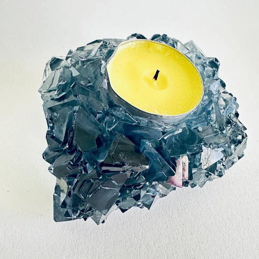 Square Handmade Crystal Tea Light Holder Mold for Resin Art - Ideas Decor Shop