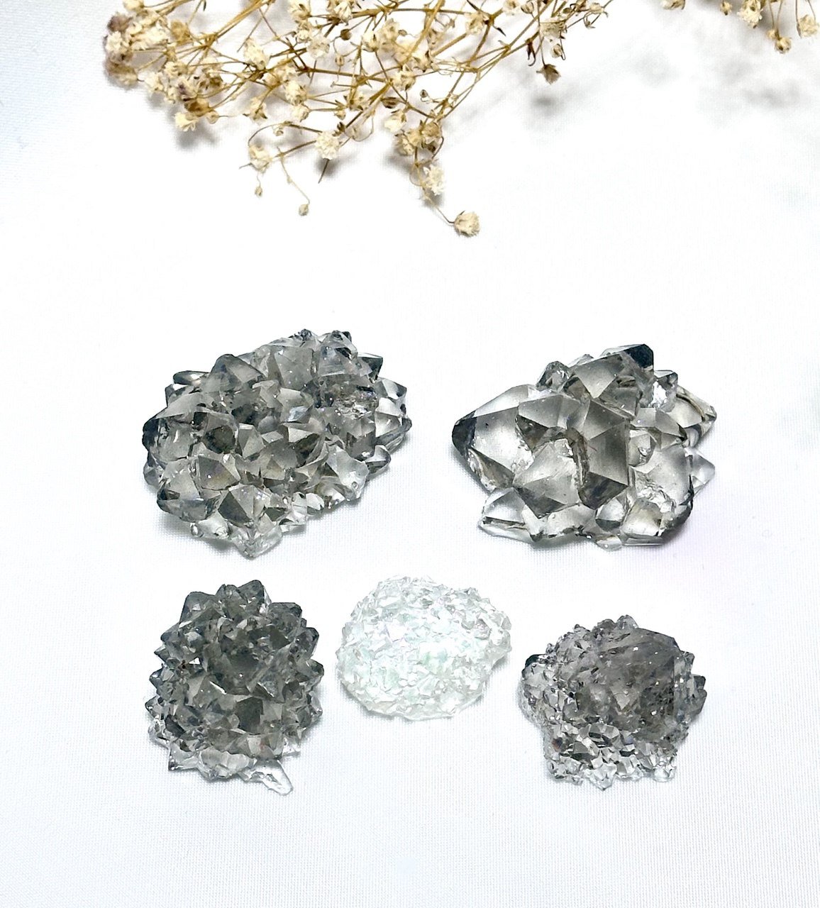 Stunning 5pcs Resin Crystal Cluster Jewelry Silicone Mold Set - Ideas Decor Shop