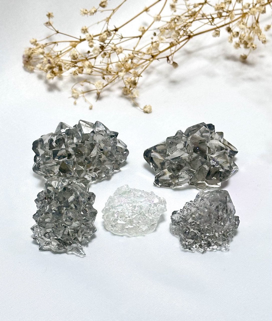 Stunning 5pcs Resin Crystal Cluster Jewelry Silicone Mold Set - Ideas Decor Shop