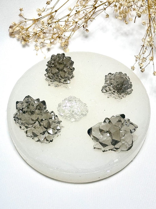 Stunning 5pcs Resin Crystal Cluster Jewelry Silicone Mold Set - Ideas Decor Shop