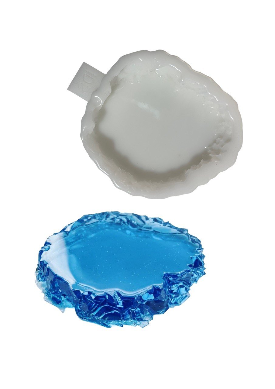 Stunning Crystal Edge Coaster Silicone Mold - Ideas Decor Shop