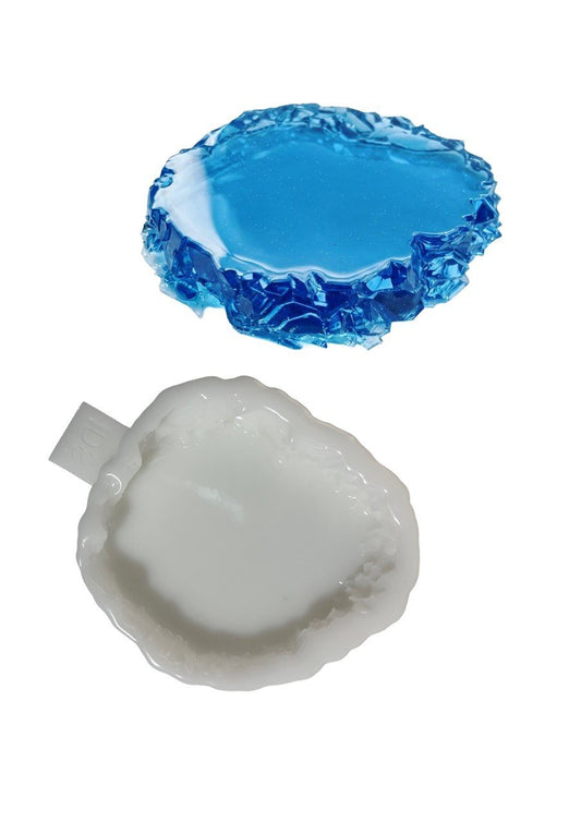 Stunning Crystal Edge Coaster Silicone Mold - Ideas Decor Shop