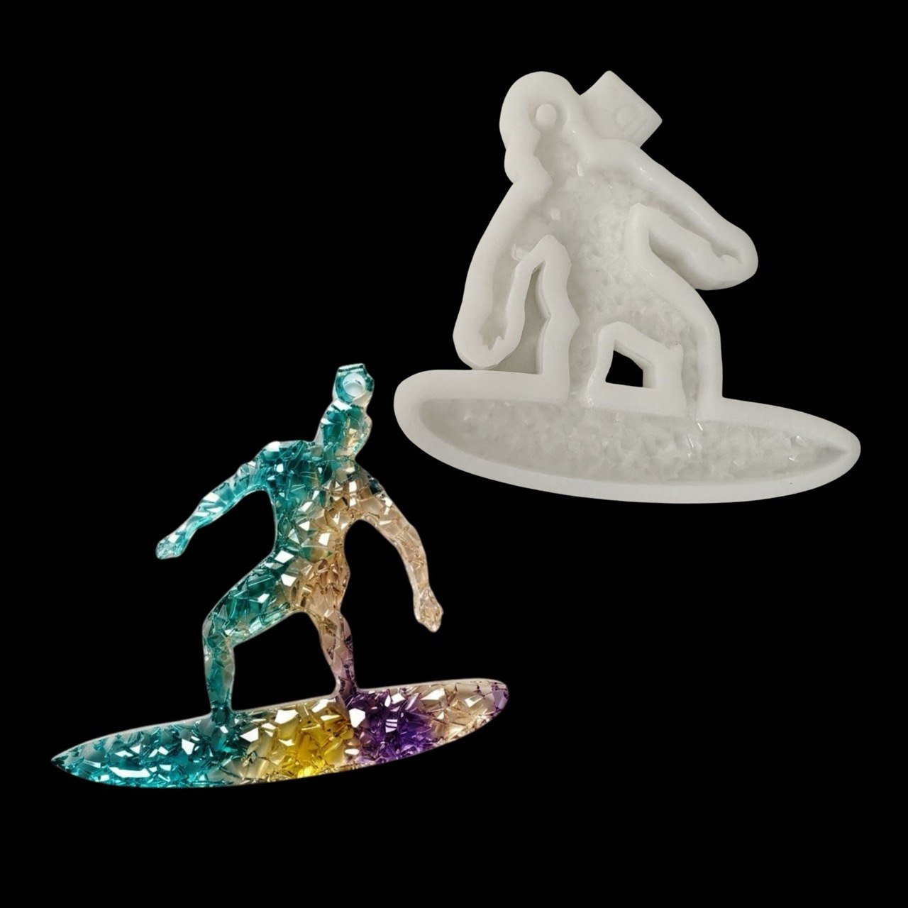 Surfer Silicone Mold – Druzy Crystalline Texture - Ideas Decor Shop