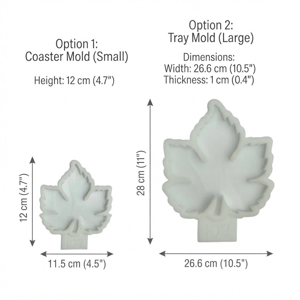 Tray and Coaster Autumn Leaf Silicone Mold Set - Ideas Decor Shop