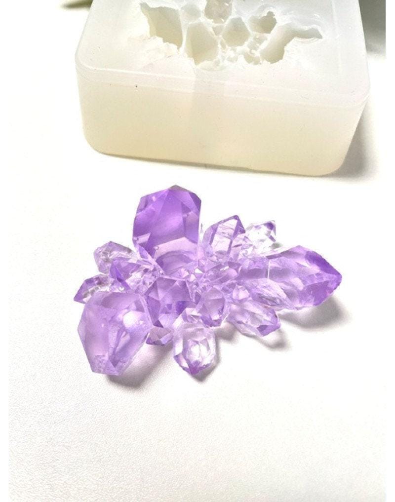 Unique Crystal Cluster Silicone Mold - Large Amethyst Resin Mold for Crafting - Ideas Decor Shop