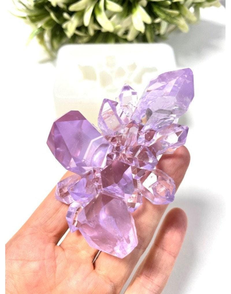 Unique Crystal Cluster Silicone Mold - Large Amethyst Resin Mold for Crafting - Ideas Decor Shop