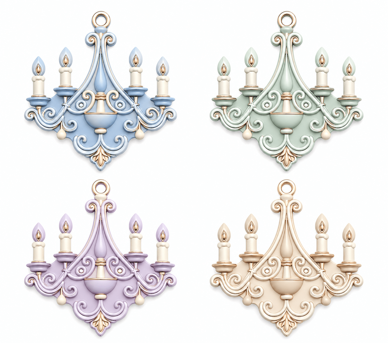 Vintage Chandelier Silicone Mold - Ideas Decor Shop
