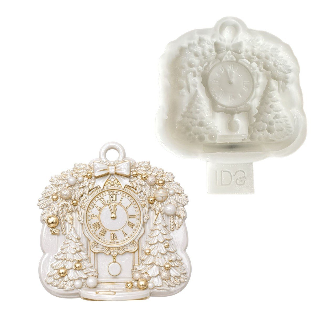 Vintage Clock Christmas Ornament Silicone Mold - Ideas Decor Shop