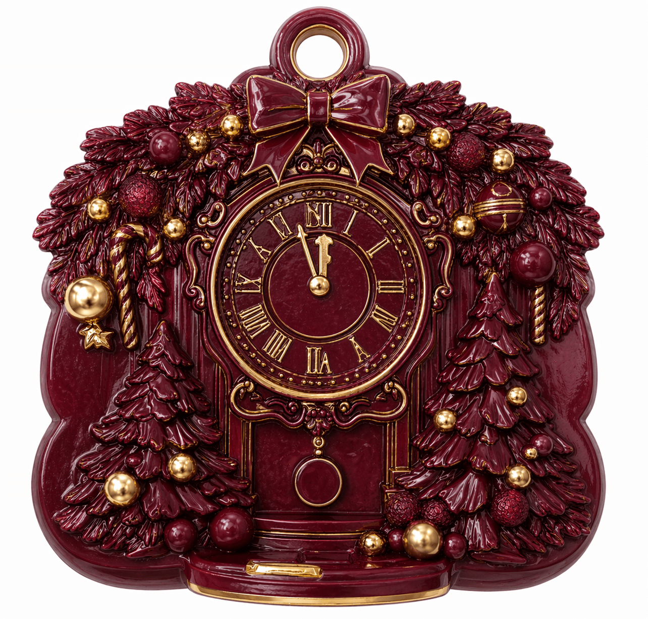 Vintage Clock Christmas Ornament Silicone Mold - Ideas Decor Shop