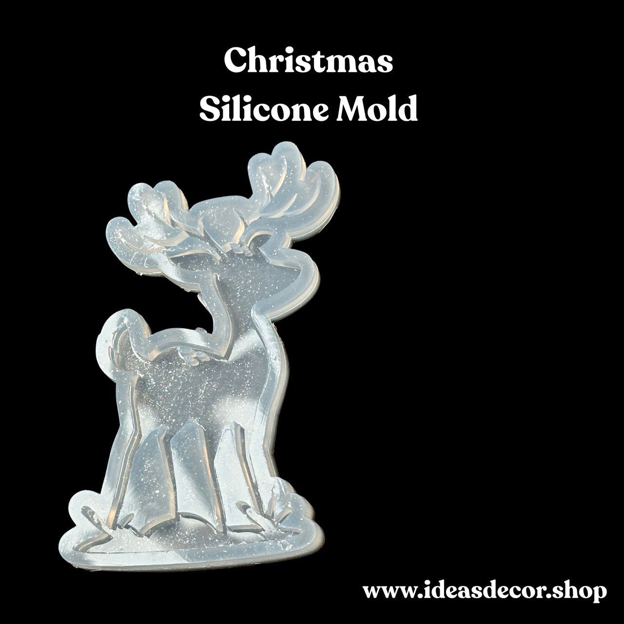 Woodland Christmas Tree Mold for Resin Art - Deer Forest Theme - Ideas Decor Shop