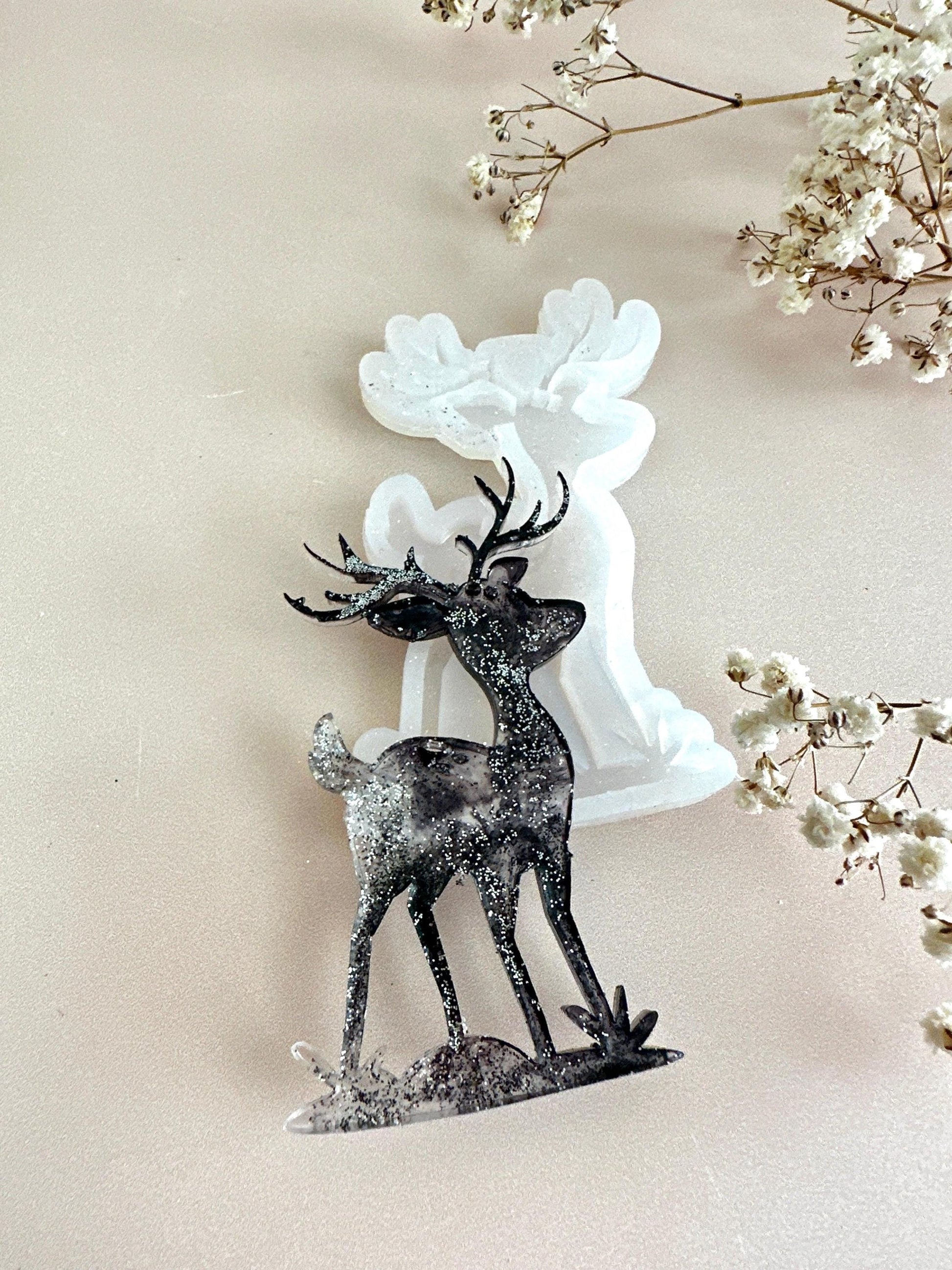 Woodland Christmas Tree Mold for Resin Art - Deer Forest Theme - Ideas Decor Shop