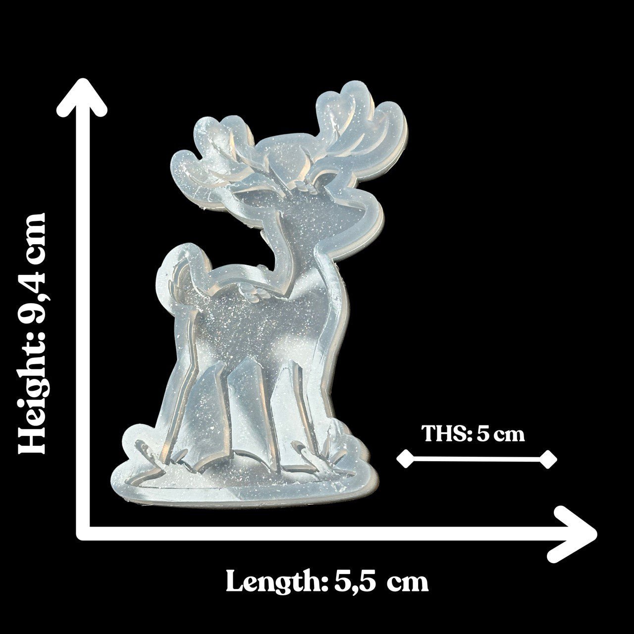 Woodland Christmas Tree Mold for Resin Art - Deer Forest Theme - Ideas Decor Shop