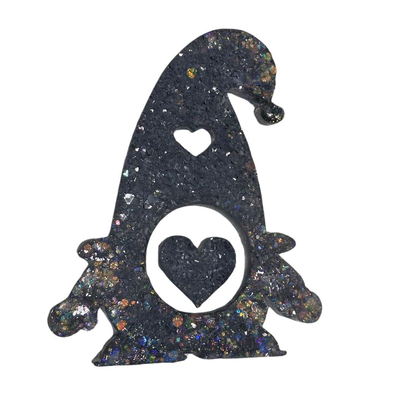 Xmas Druzy Crystal Gnome Silicone Mold with Candy Holder – Resin Art - Ideas Decor Shop