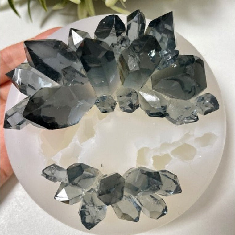 Форма из смолы Twin Giant Crystal Cluster: ремесленное силиконовое ремесло